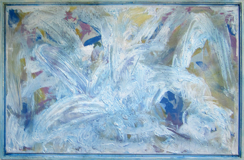 Initial White I mixed media on canvas 135 x 90 cm1993